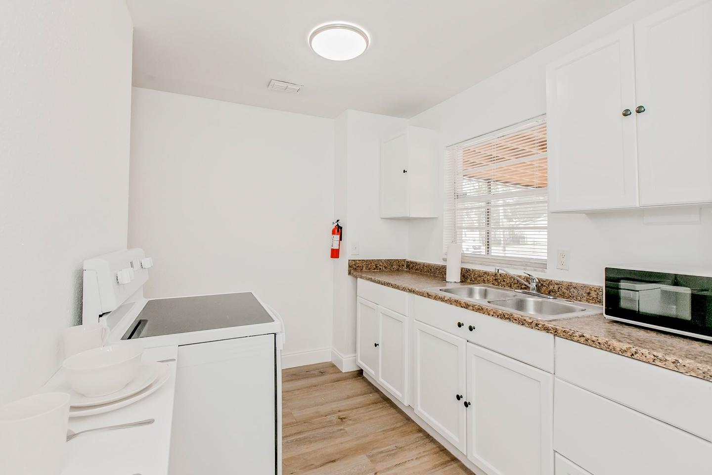 Common spaces including the kitchen