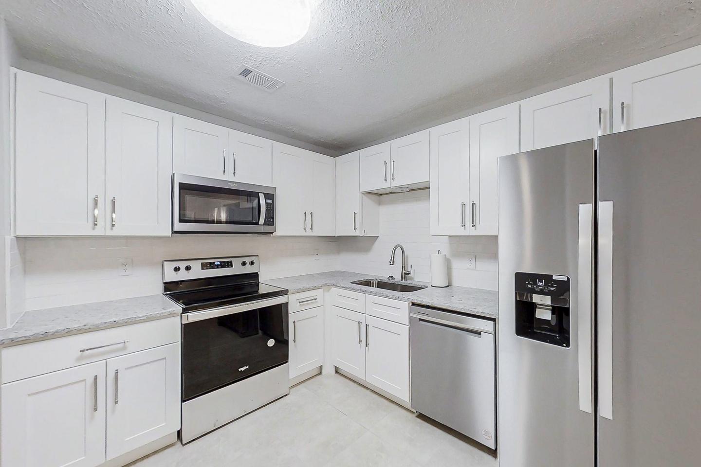 Common spaces including the kitchen