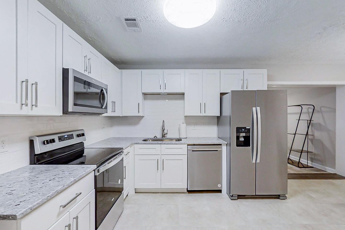 Common spaces including the kitchen