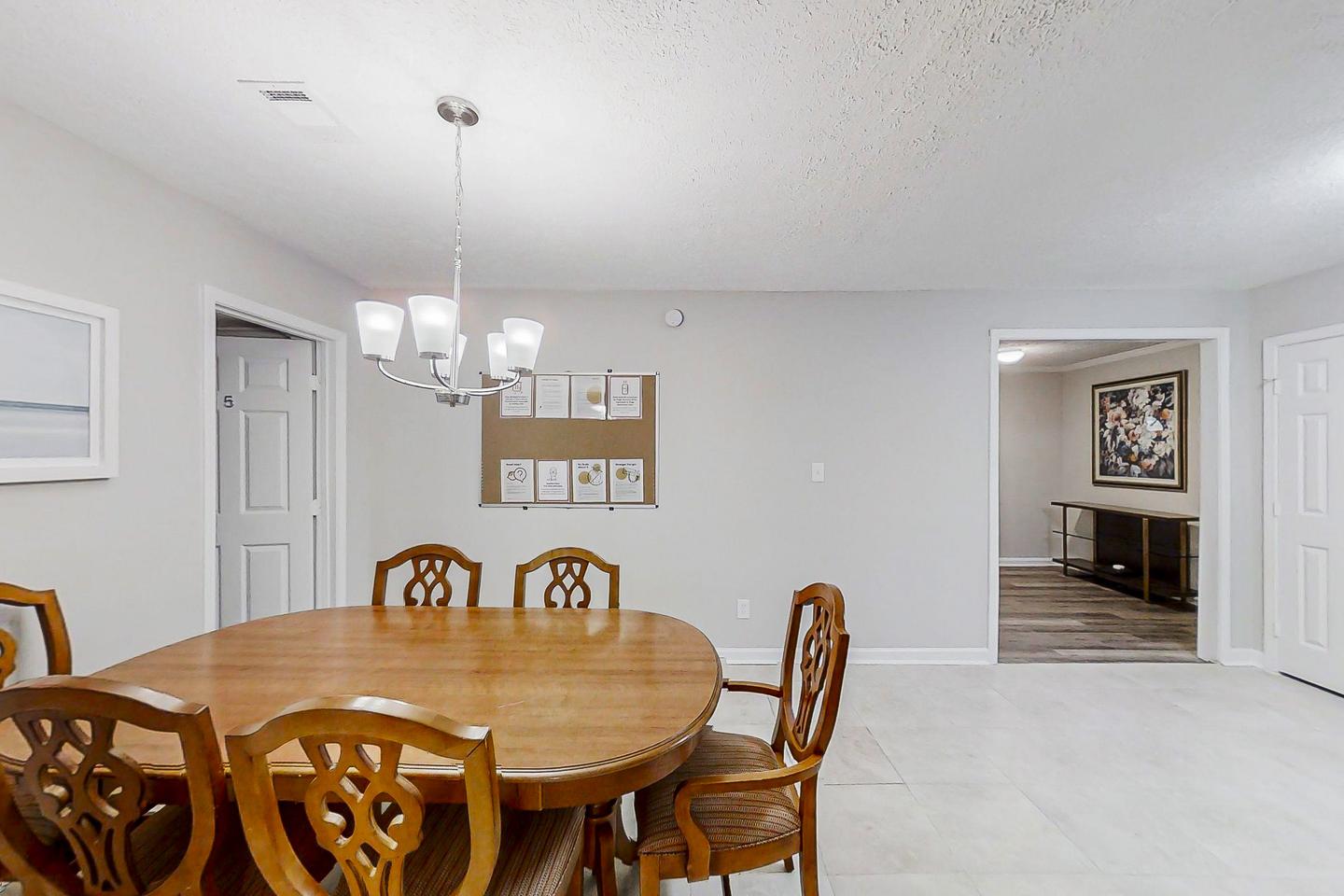 Common spaces including the kitchen