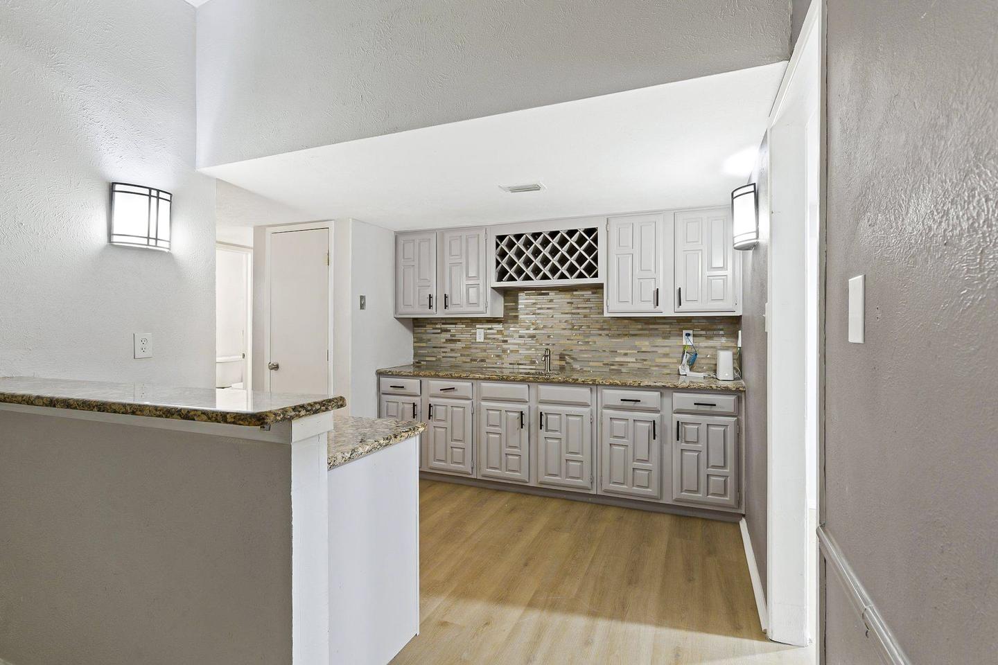 Common spaces including the kitchen