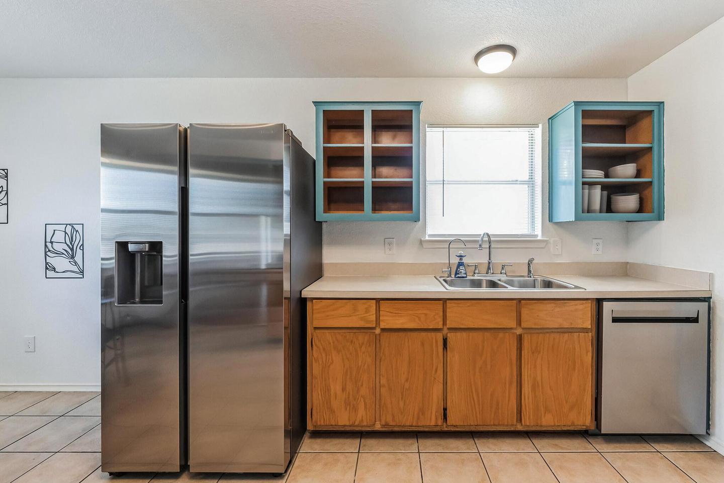 Common spaces including the kitchen