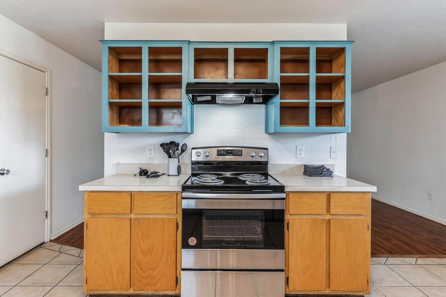 Common spaces including the kitchen