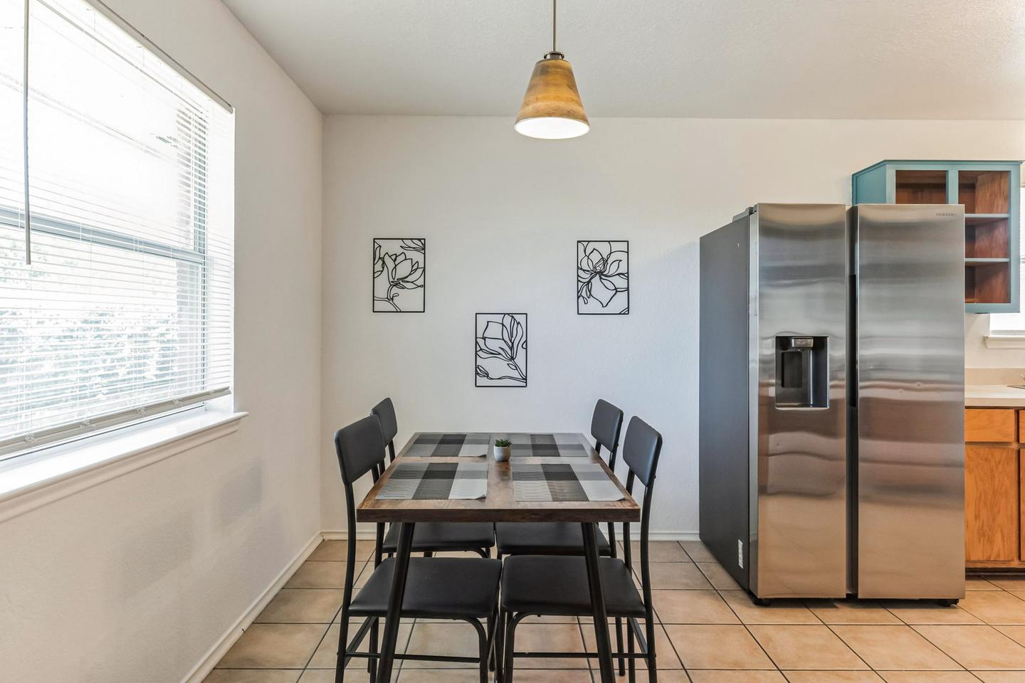 Common spaces including the kitchen