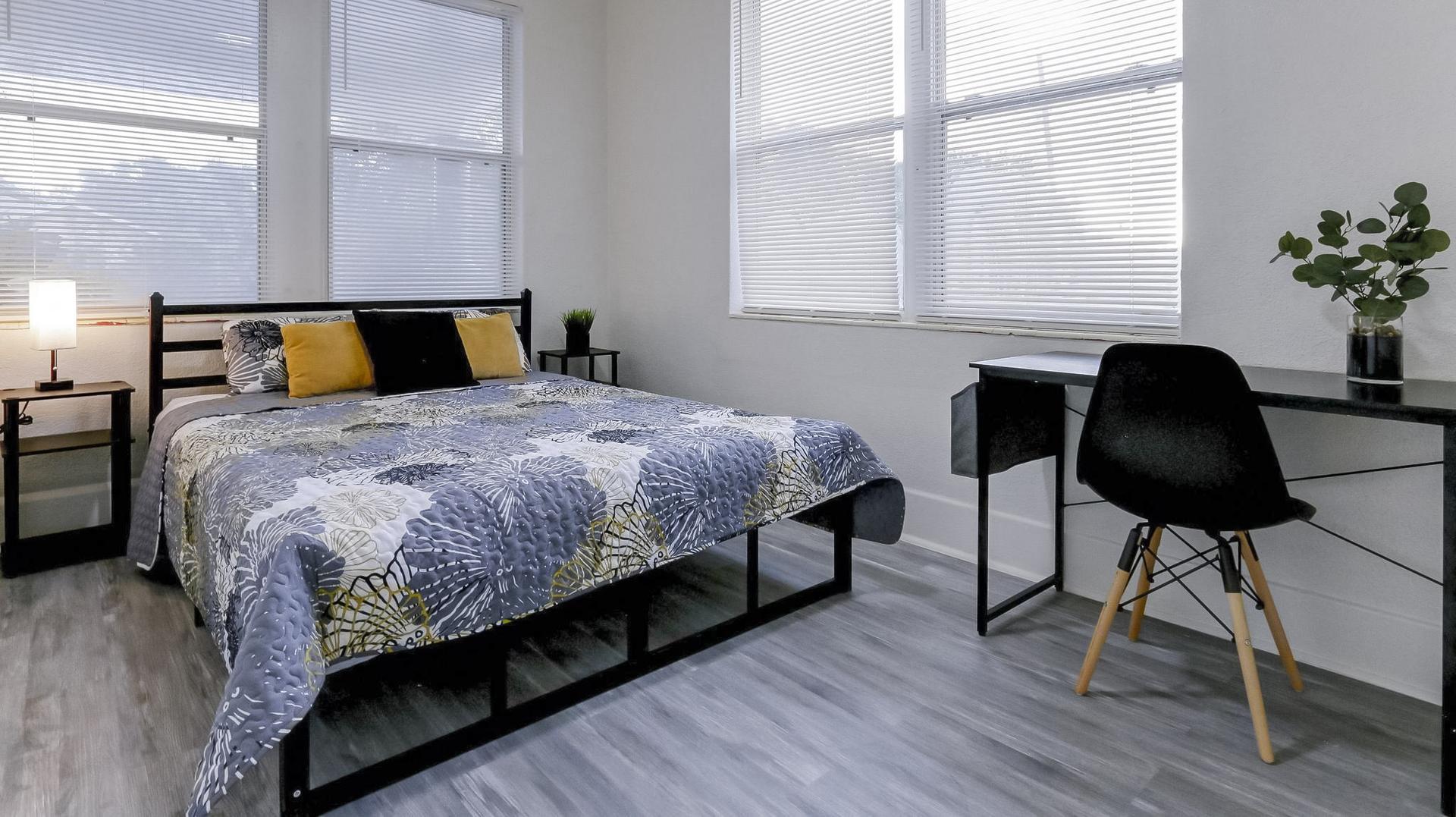 bedroom, detected:bed, window blind