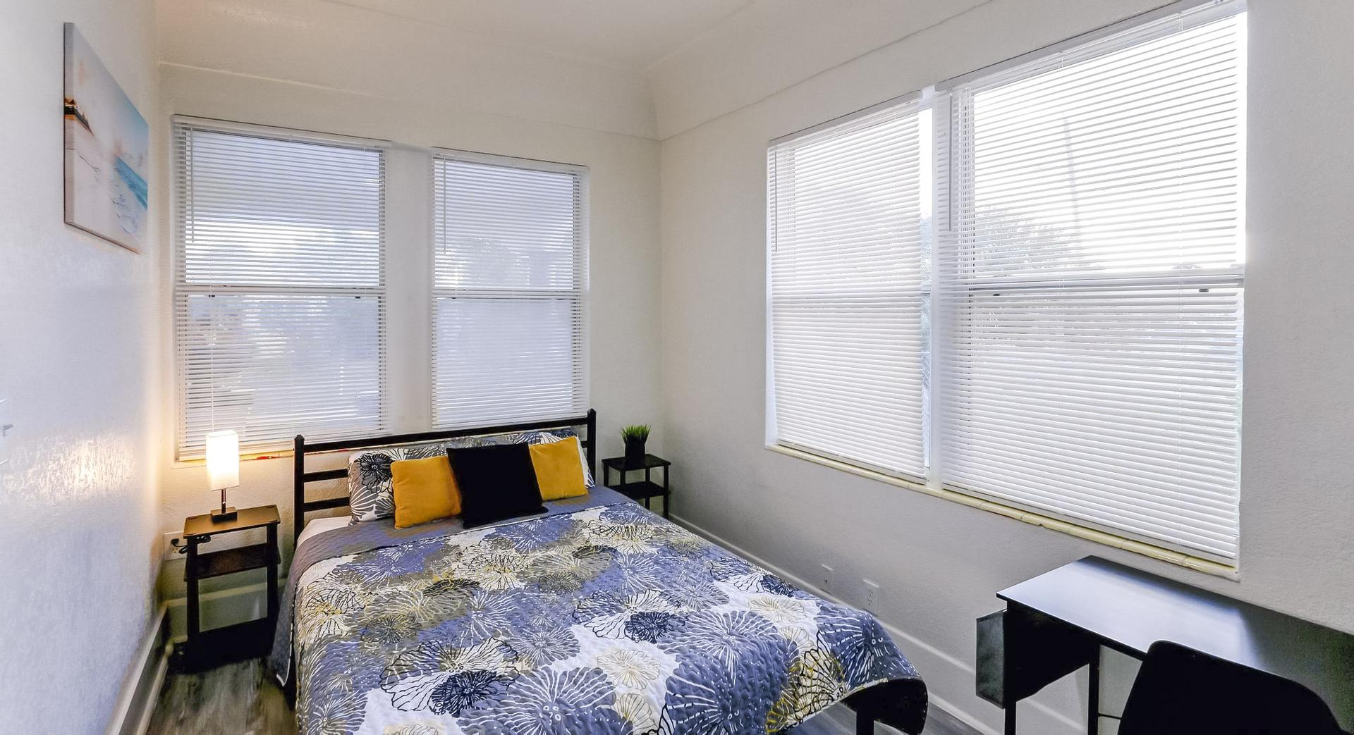 bedroom, detected:bed, window blind