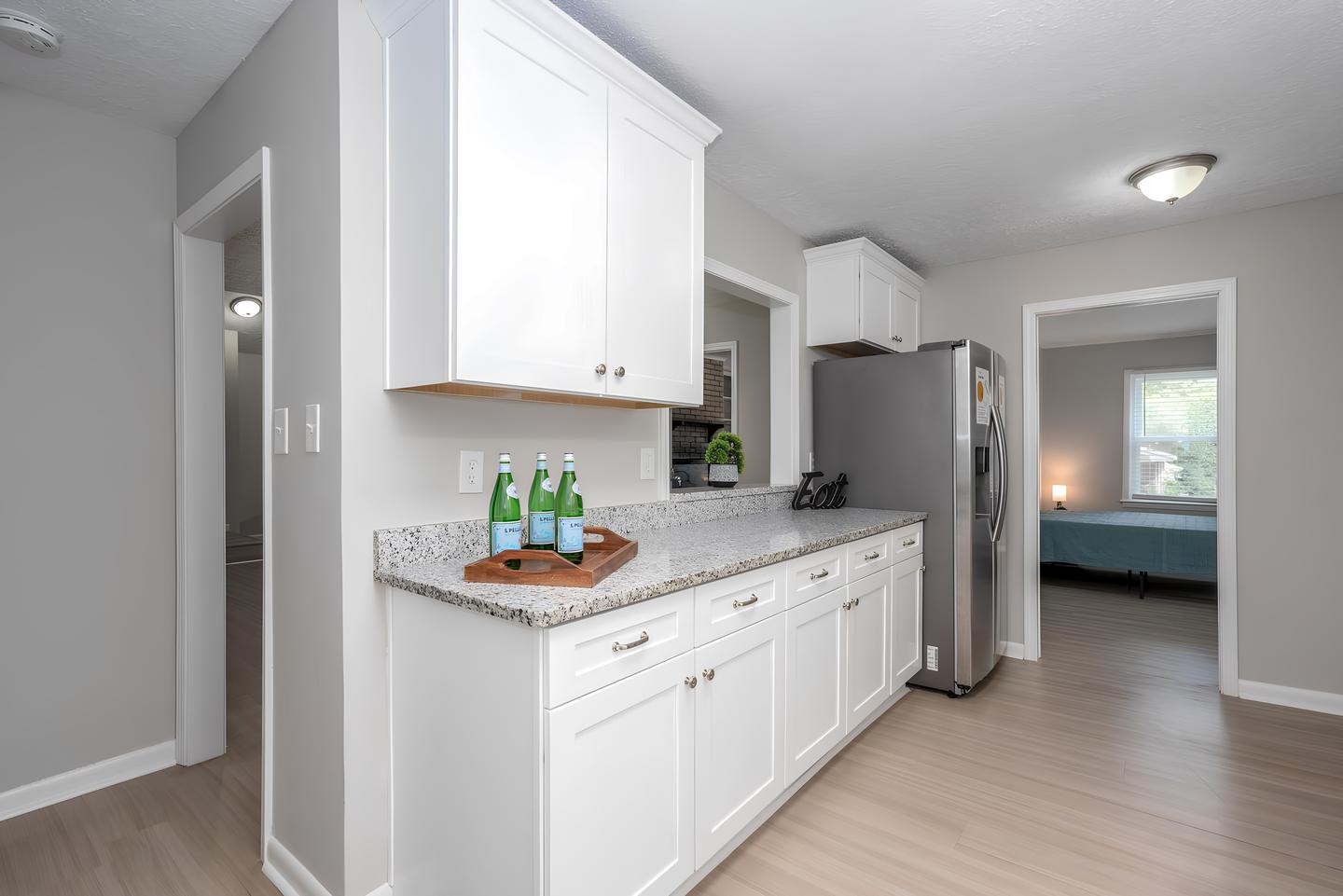 Common spaces including the kitchen