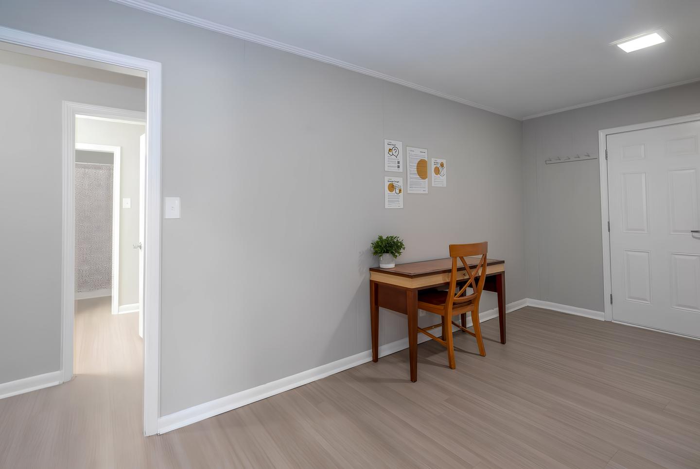 Common spaces including the kitchen
