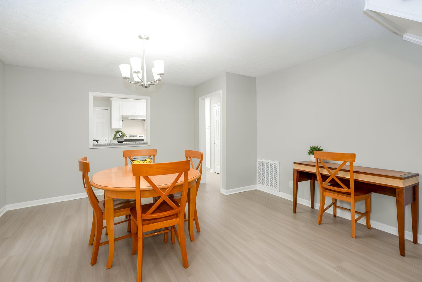 Common spaces including the kitchen