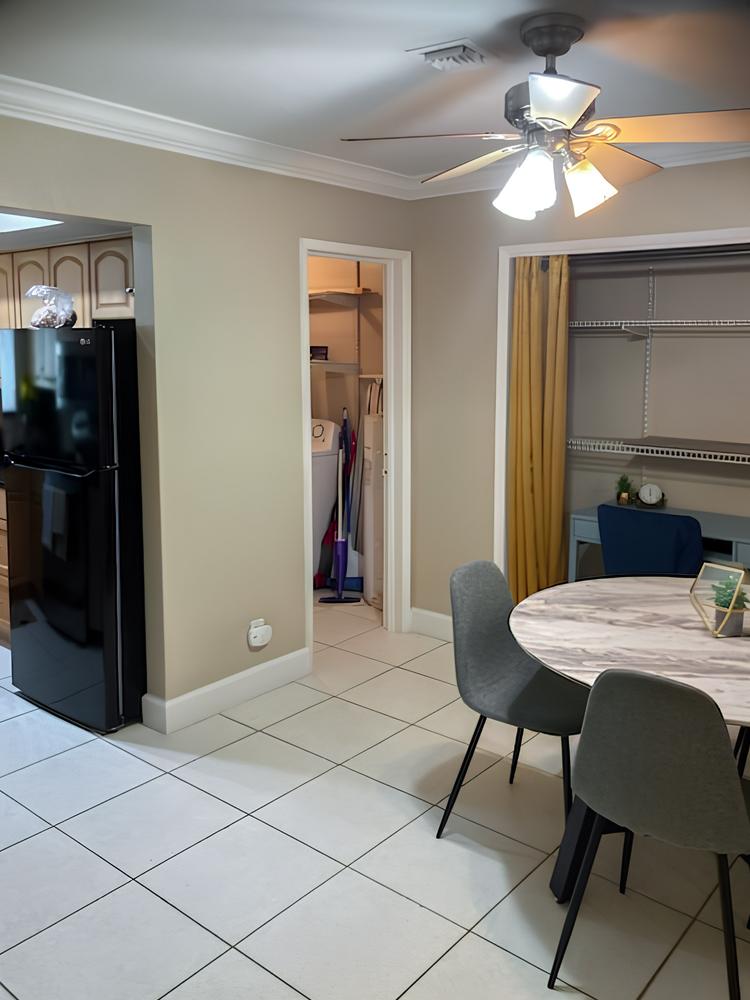 Common spaces including the kitchen