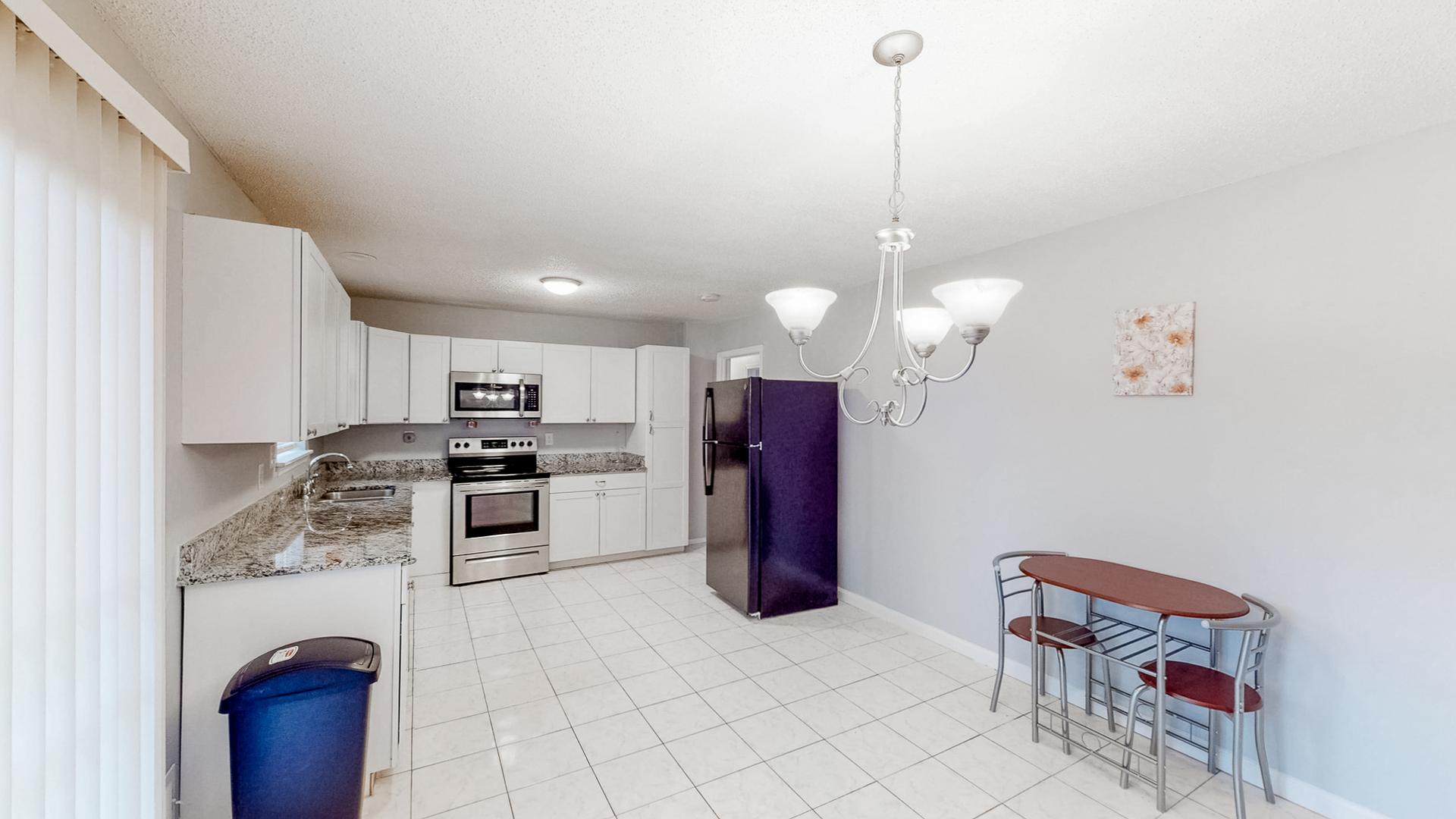 Common spaces including the kitchen