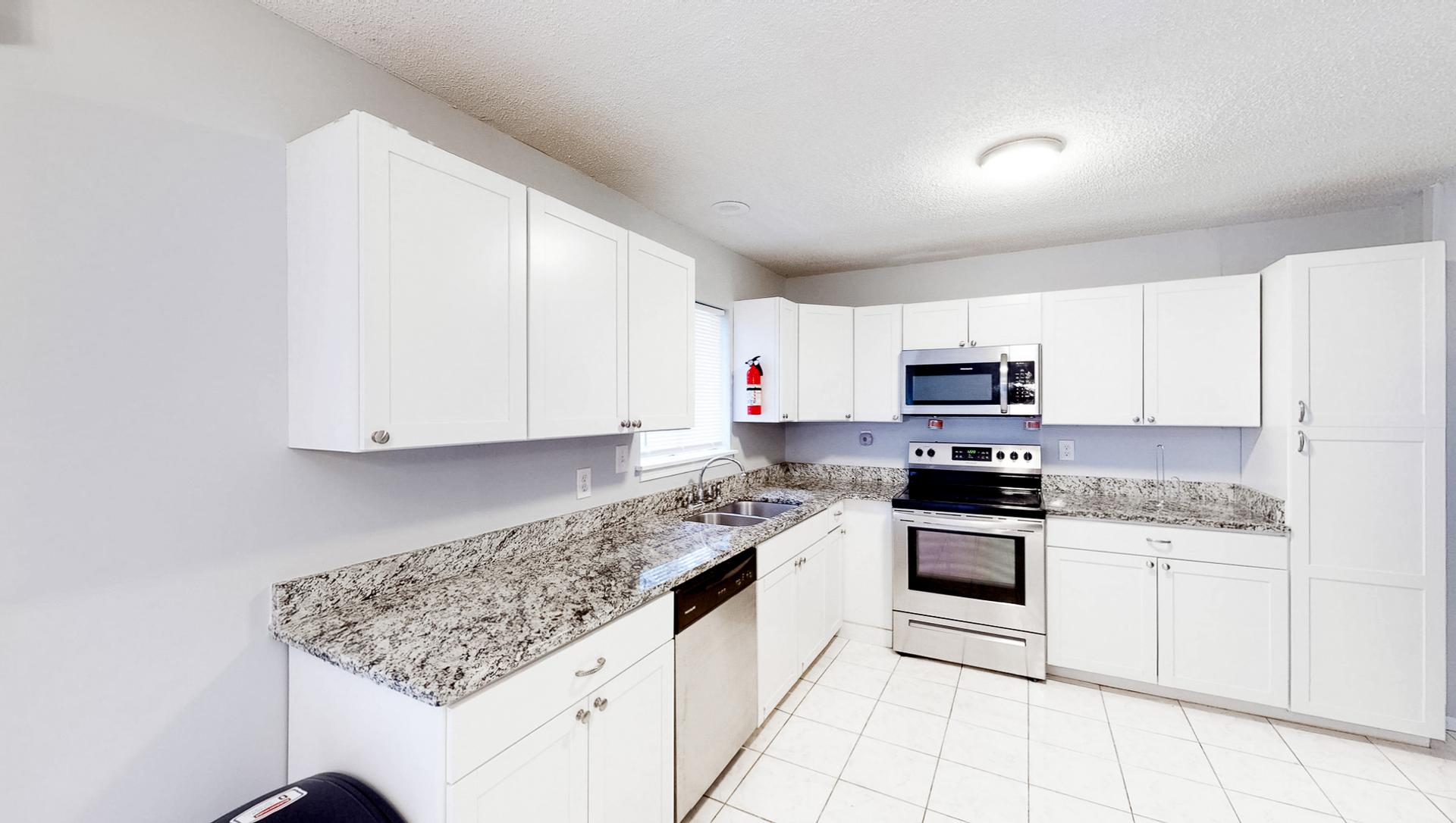 Common spaces including the kitchen