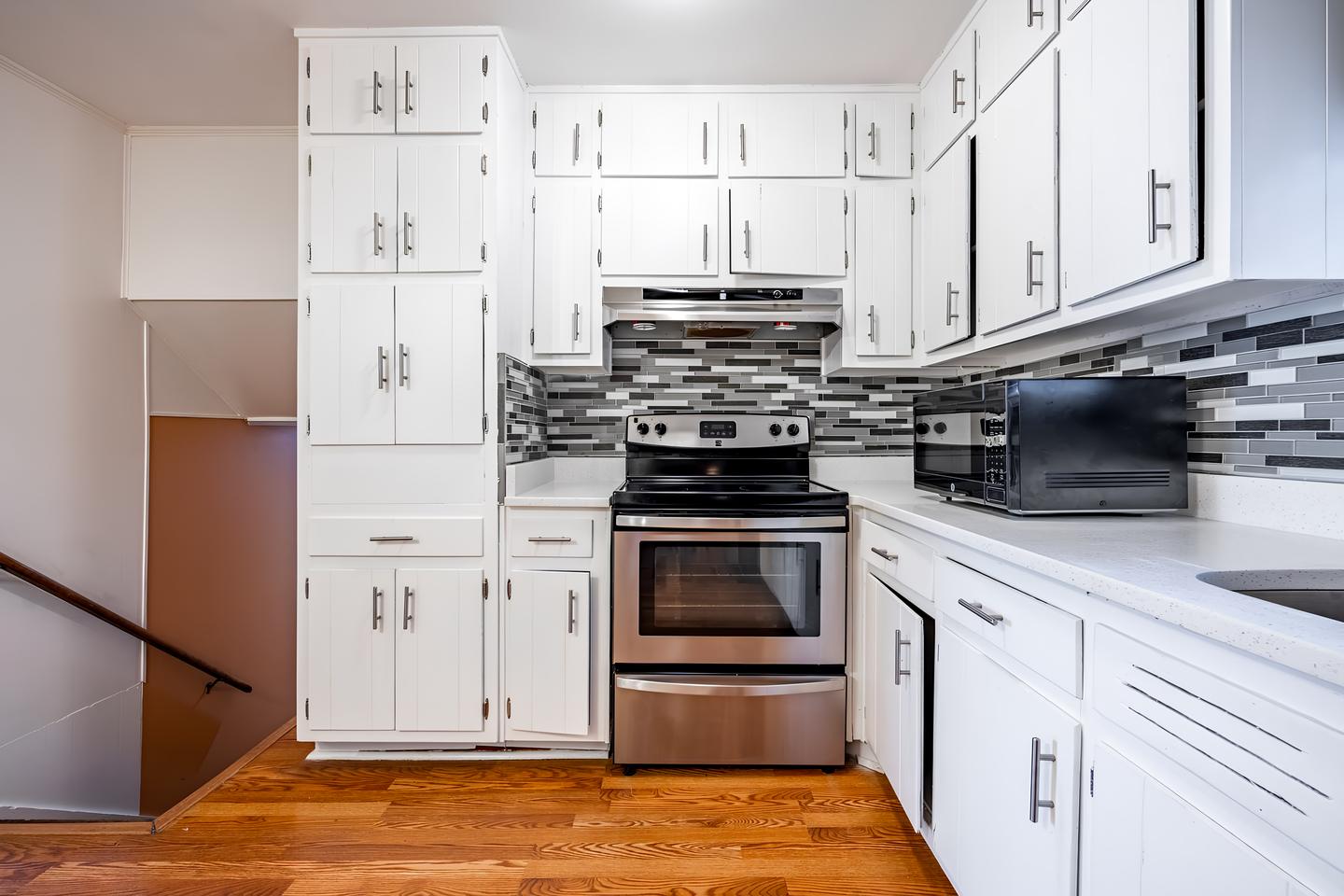 Common spaces including the kitchen