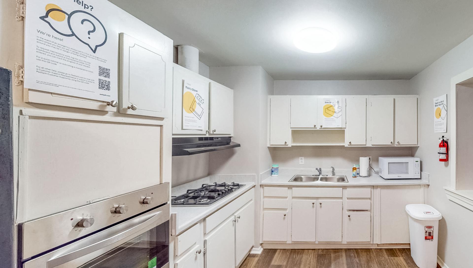 Common spaces including the kitchen