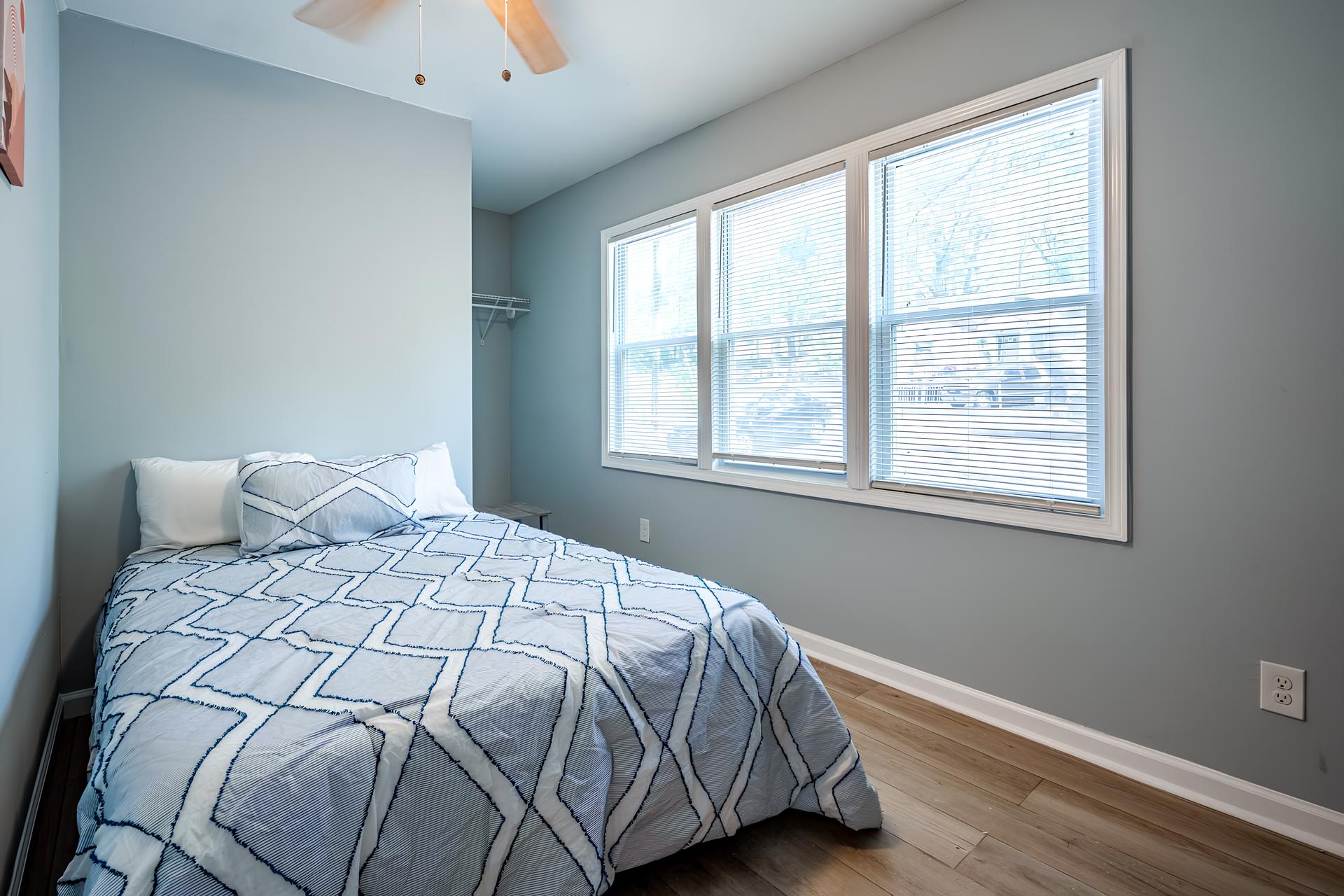 bedroom, detected:bed, window blind