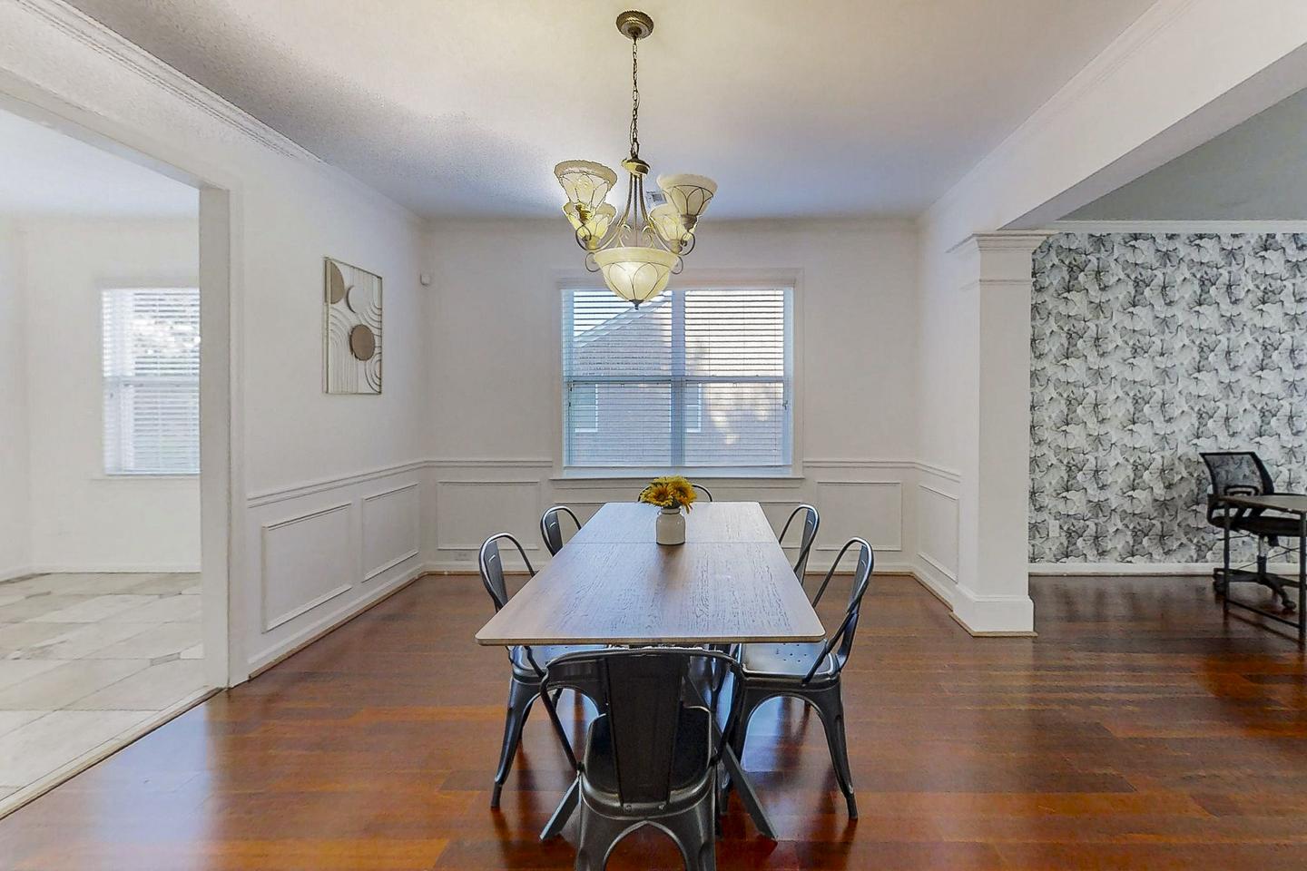 Common spaces including the kitchen