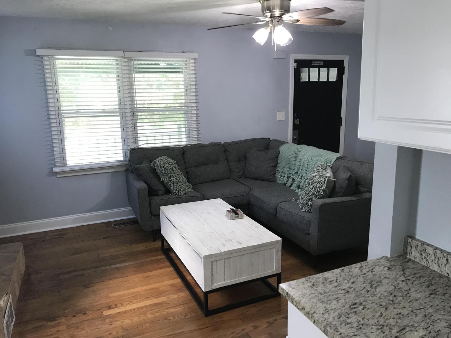 Common spaces including the kitchen