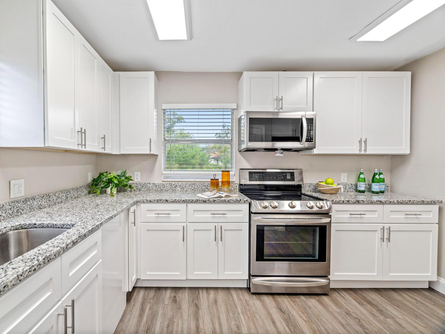 Common spaces including the kitchen
