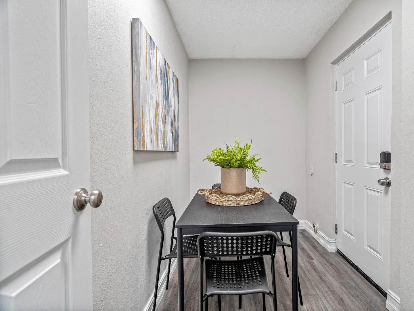 Common spaces including the kitchen