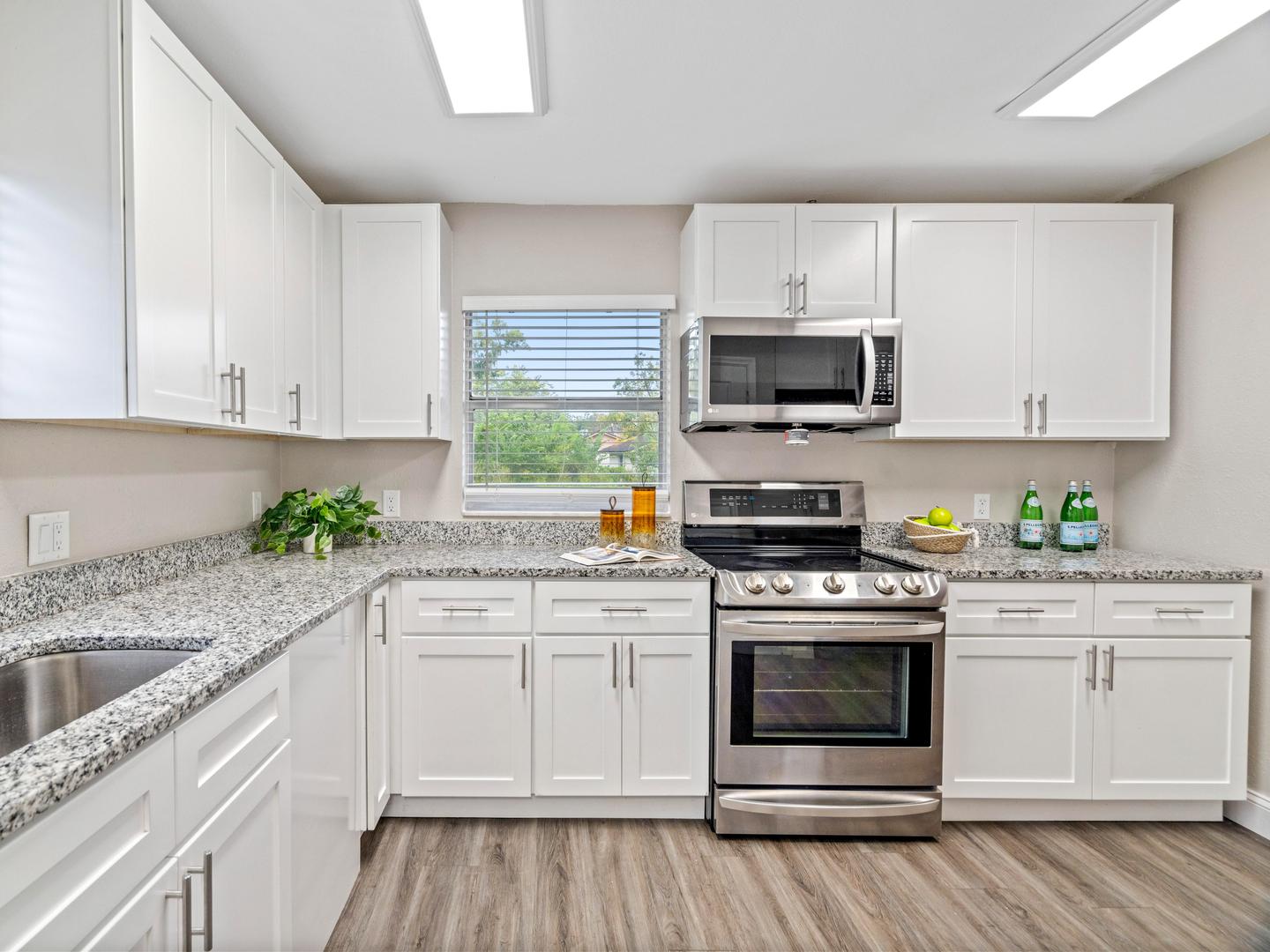 Common spaces including the kitchen