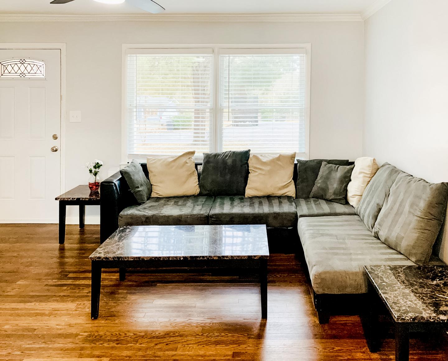 Common spaces including the kitchen