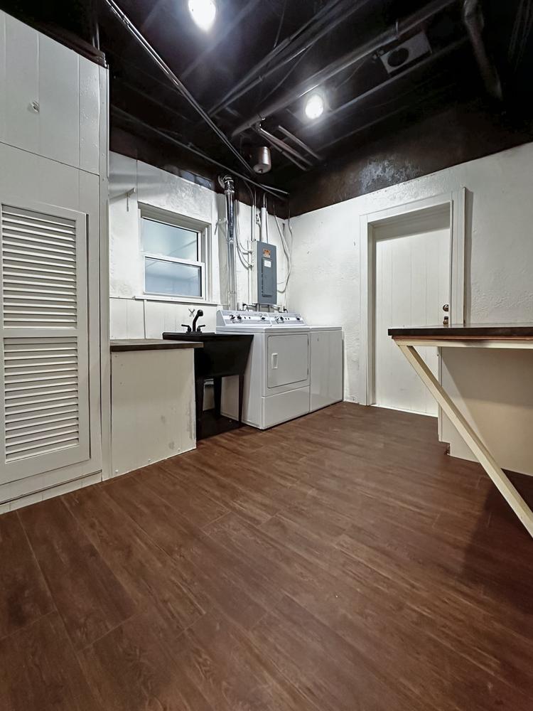 Common spaces including the kitchen