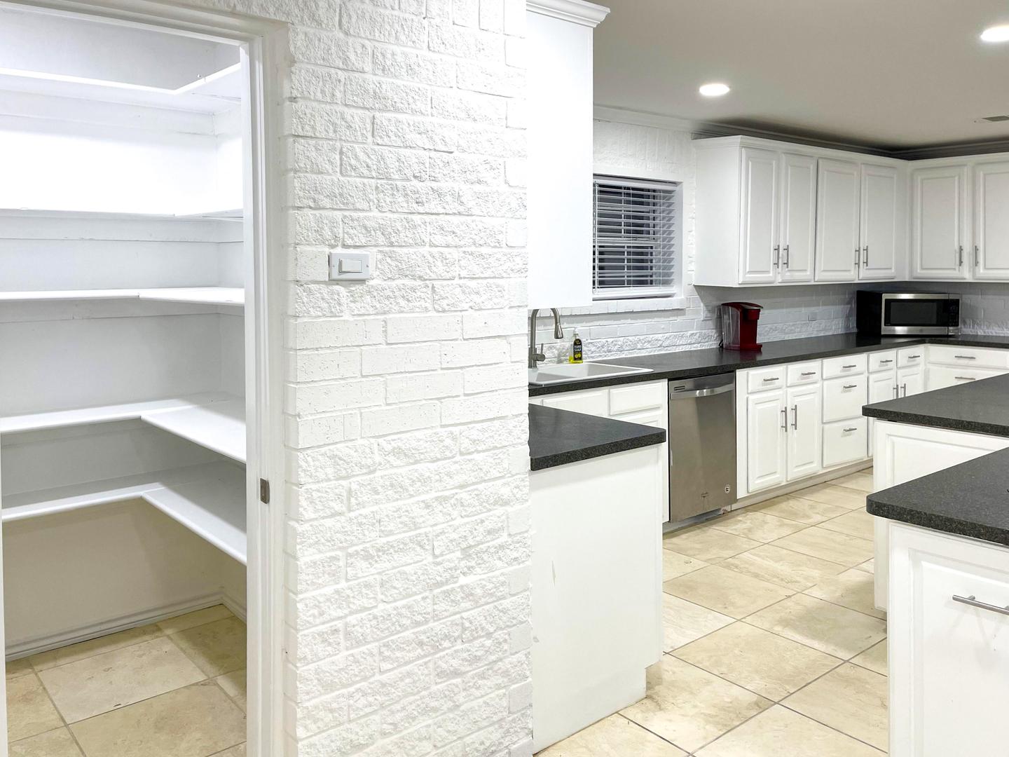 Common spaces including the kitchen