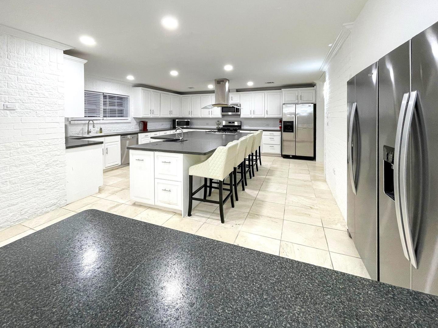 Common spaces including the kitchen