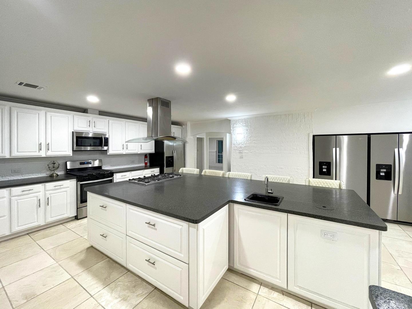 Common spaces including the kitchen