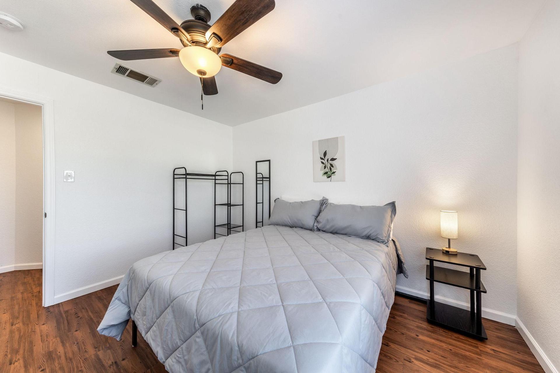 Ceiling fan and stand up wardrobe included