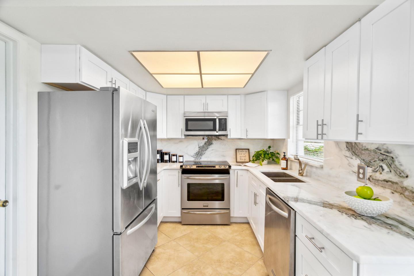 Common spaces including the kitchen