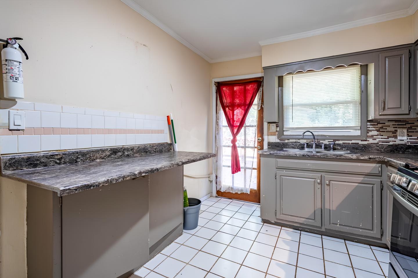Common spaces including the kitchen