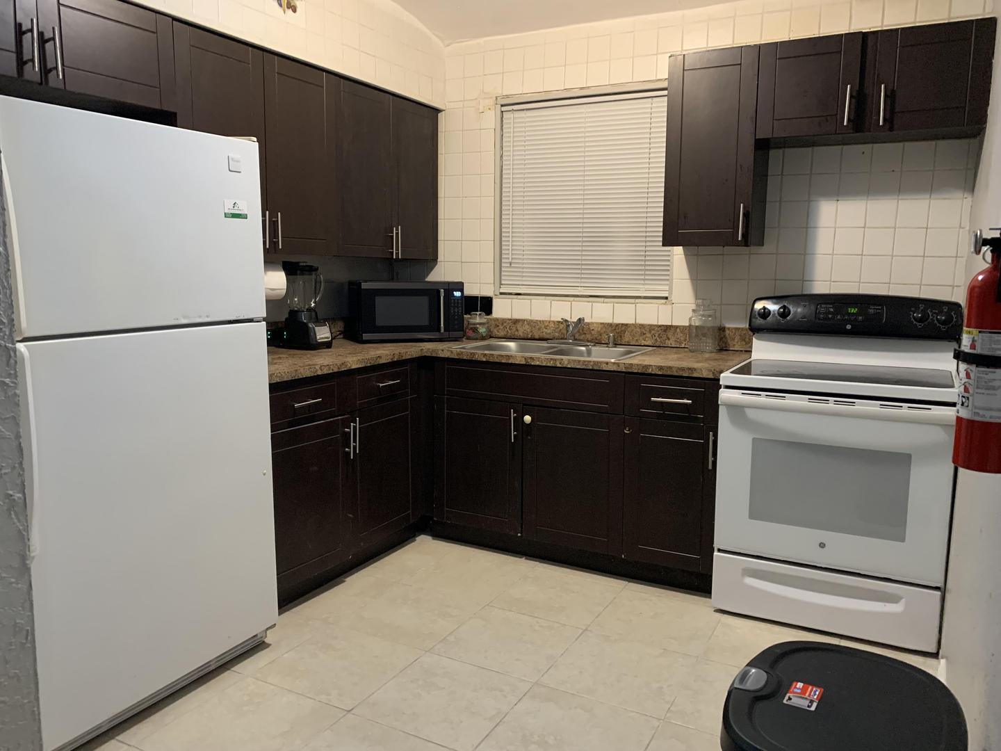 Common spaces including the kitchen