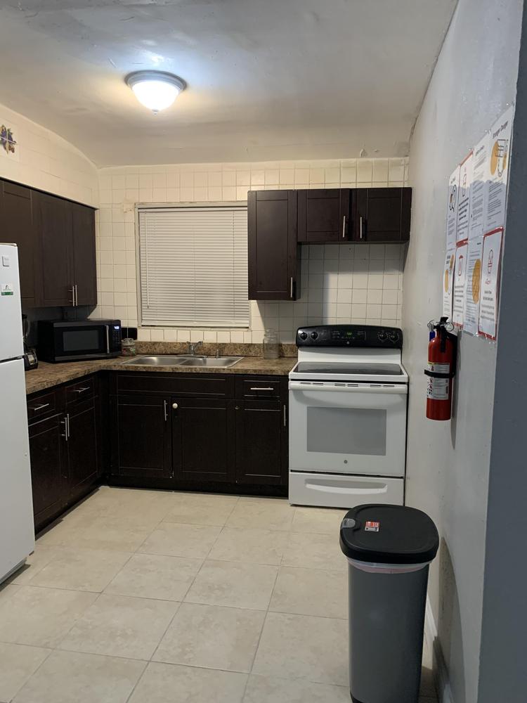 Common spaces including the kitchen