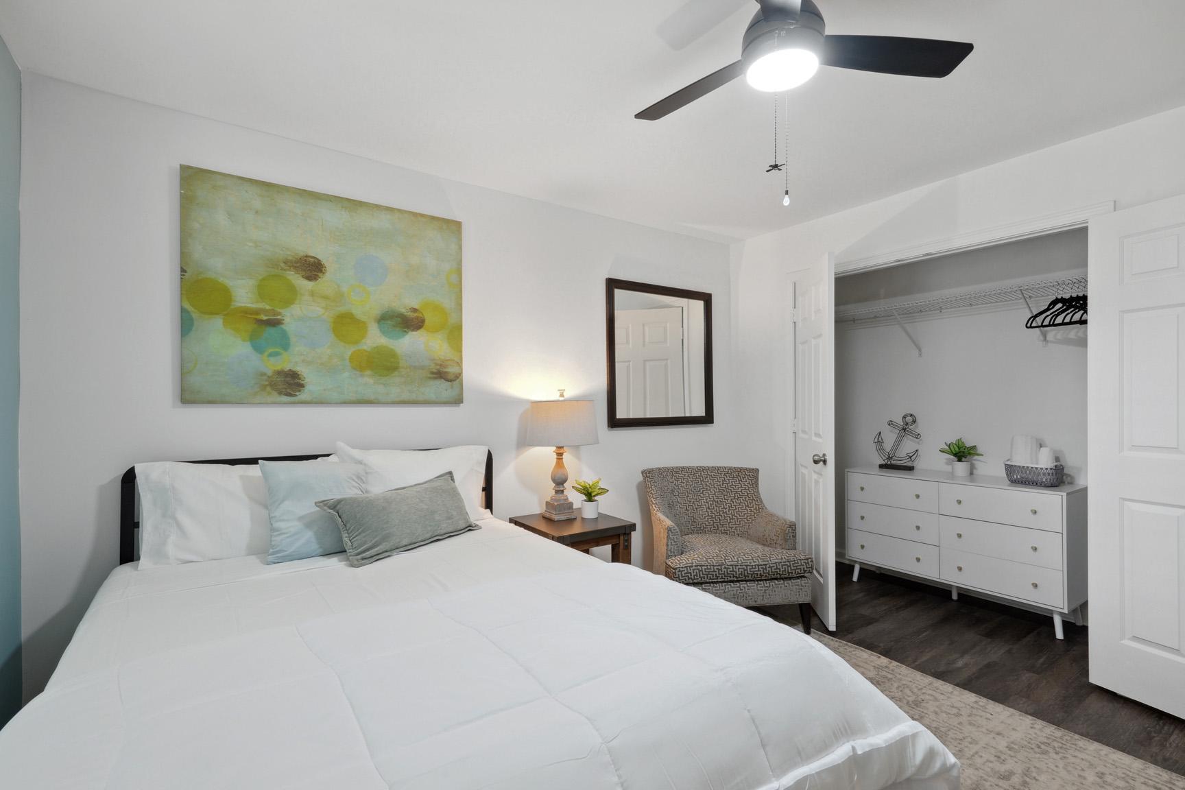 Another View of the Bedroom Looking into the Closet