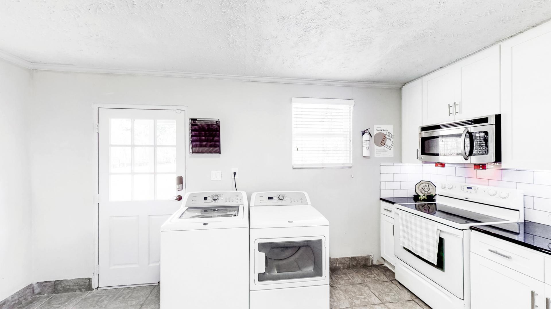 Common spaces including the kitchen