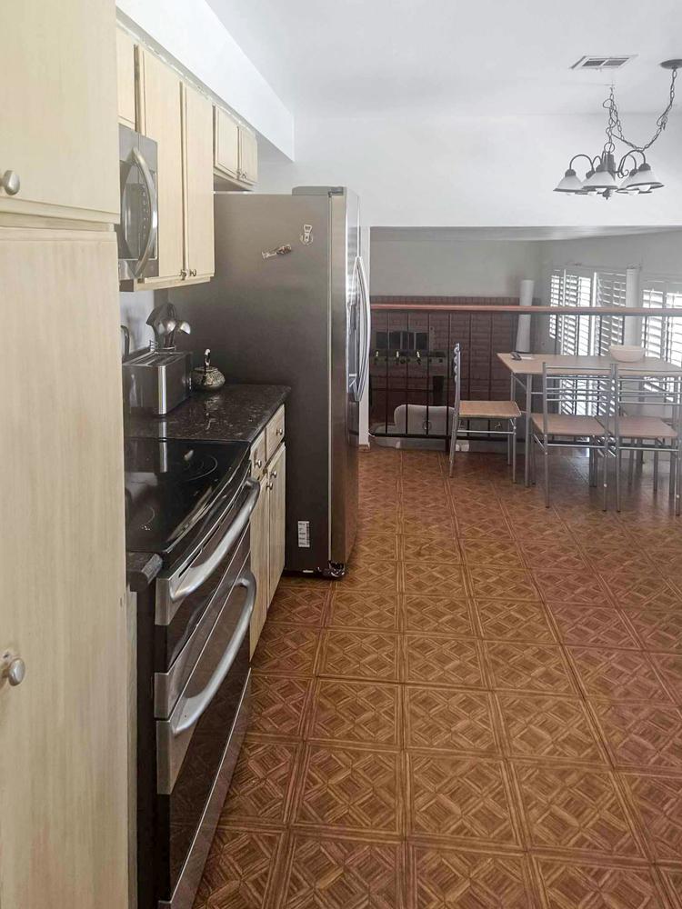 Common spaces including the kitchen
