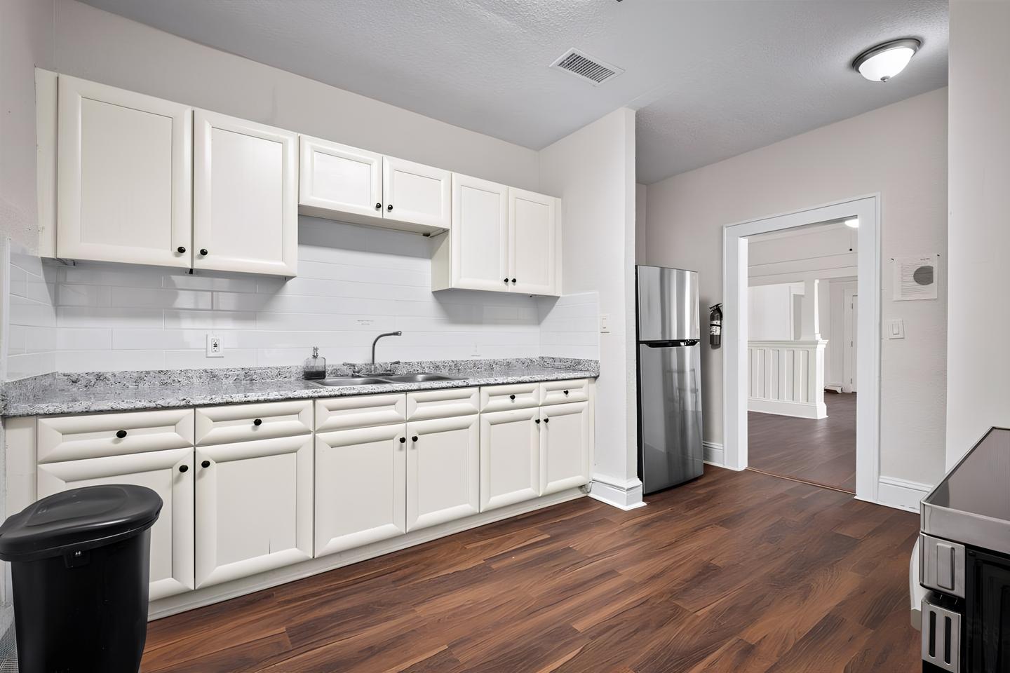 Common spaces including the kitchen