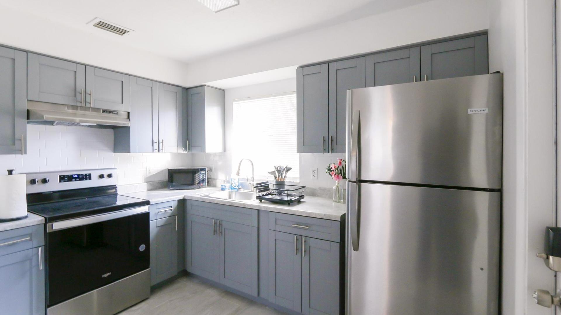 Common spaces including the kitchen
