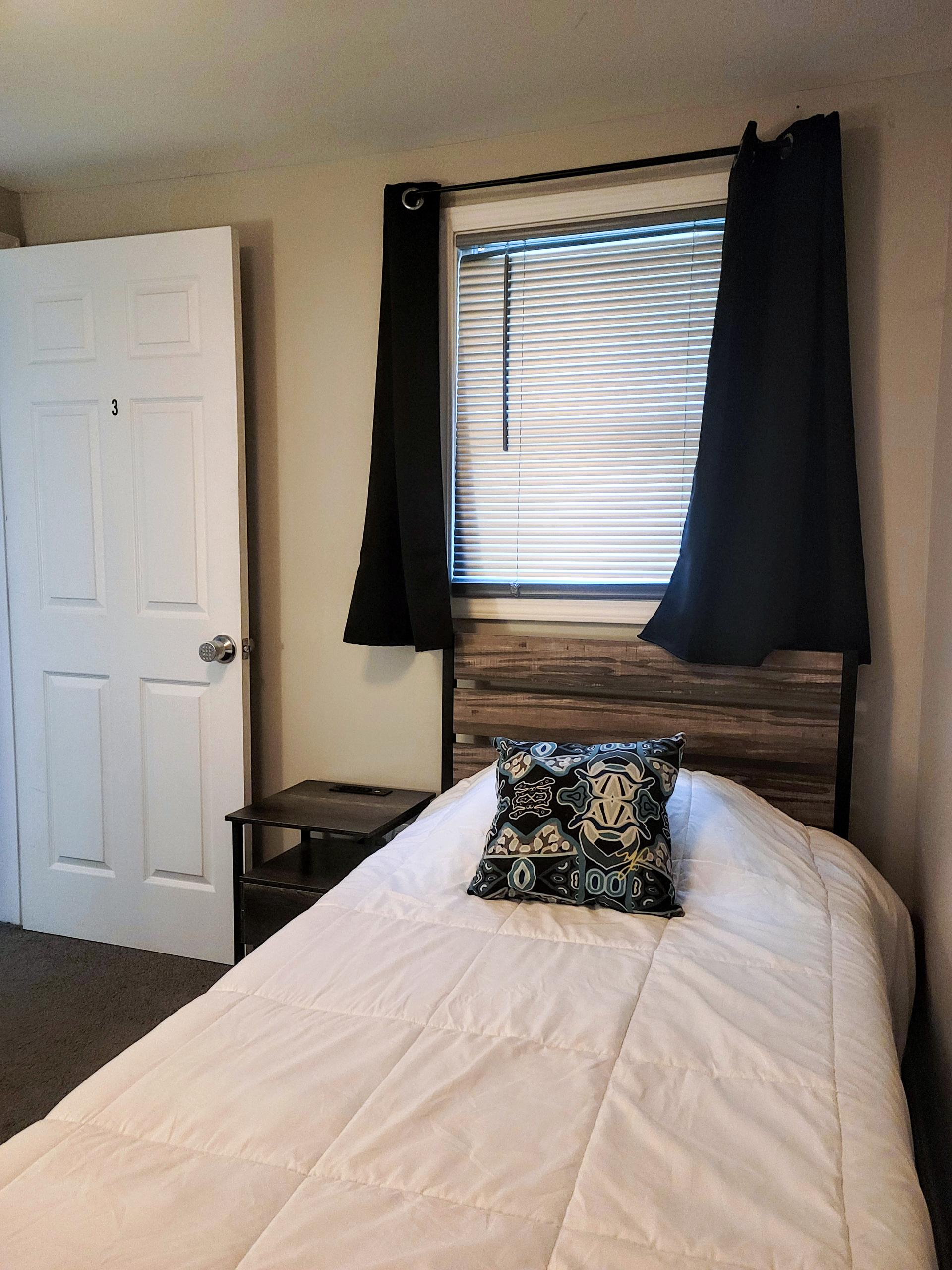 bedroom, detected:bed, window blind