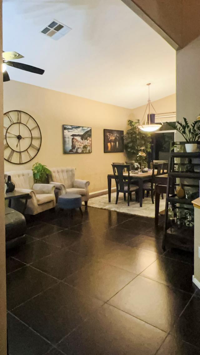 Common spaces including the kitchen