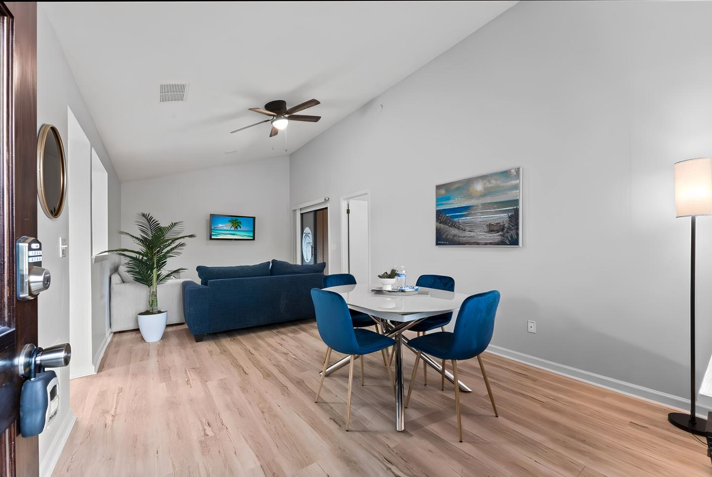 Common spaces including the kitchen