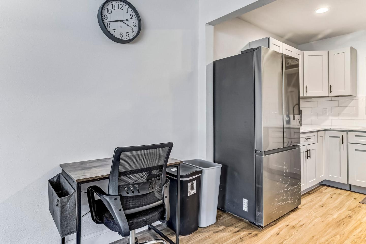 Common spaces including the kitchen
