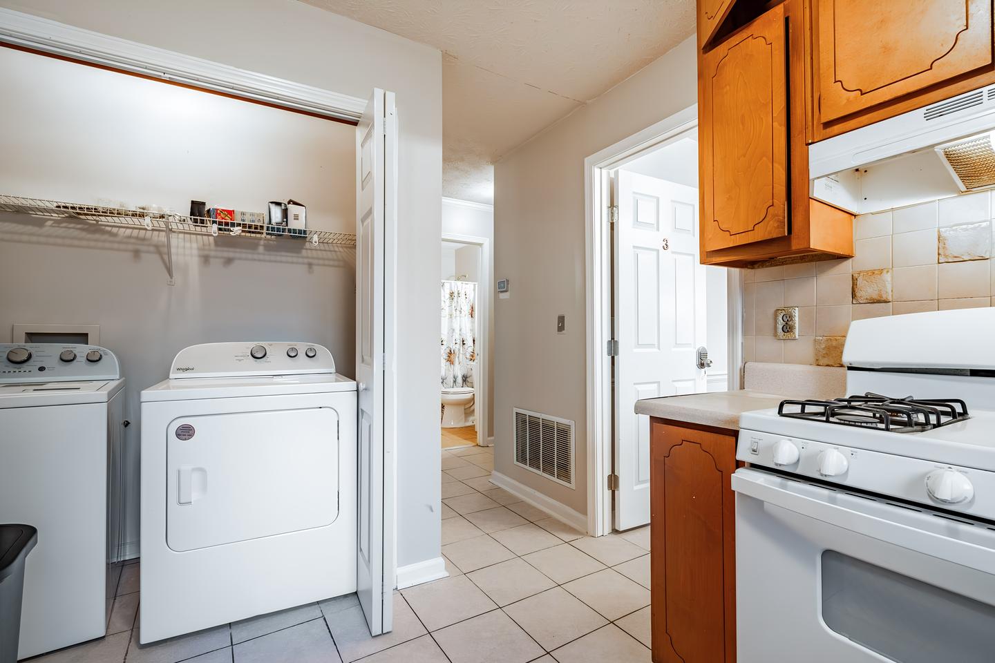 Common spaces including the kitchen