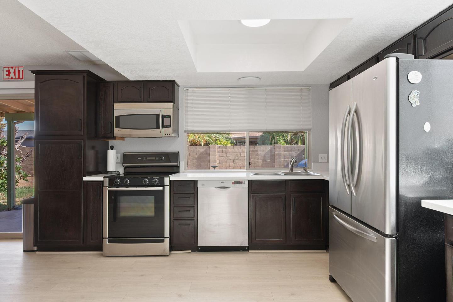 Common spaces including the kitchen
