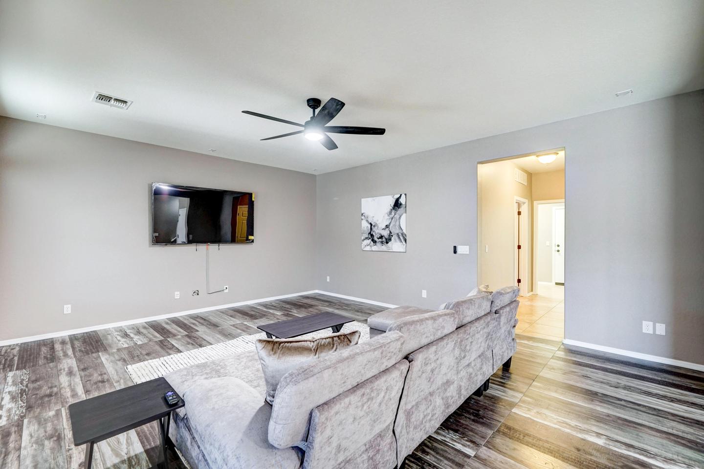 Common spaces including the kitchen