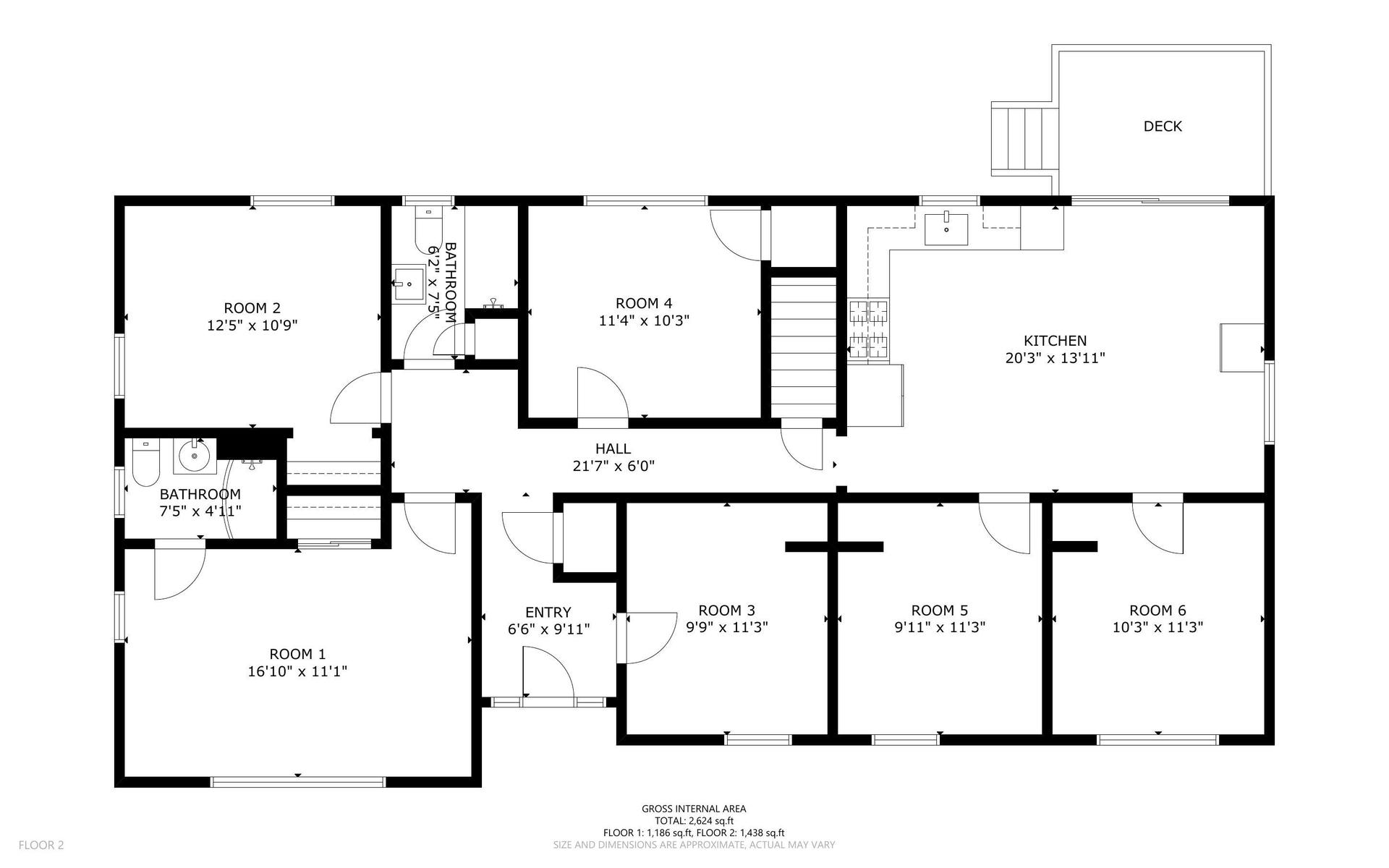 Common spaces including the kitchen