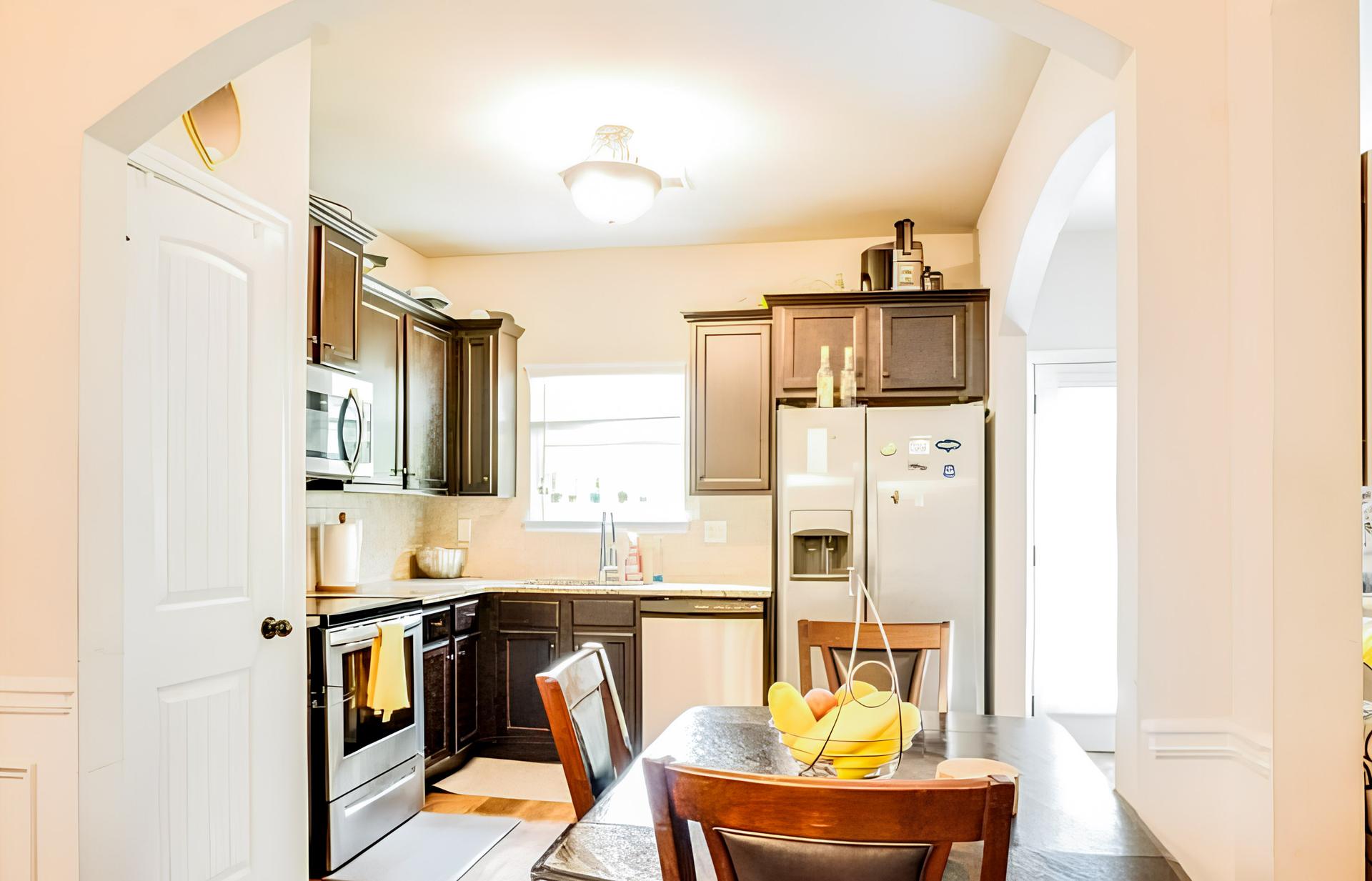 Common spaces including the kitchen