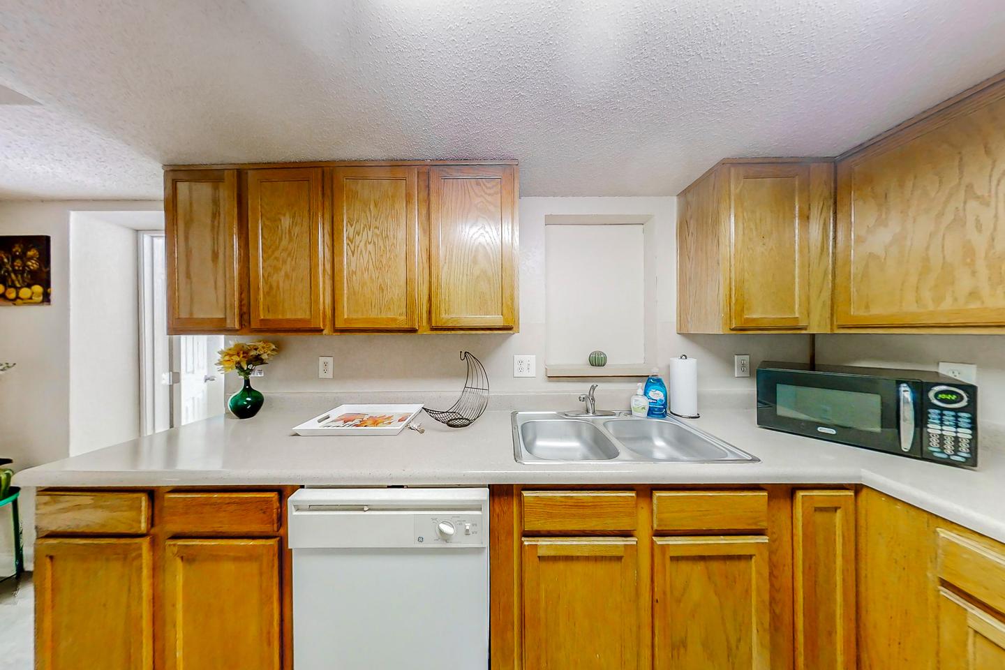 Common spaces including the kitchen