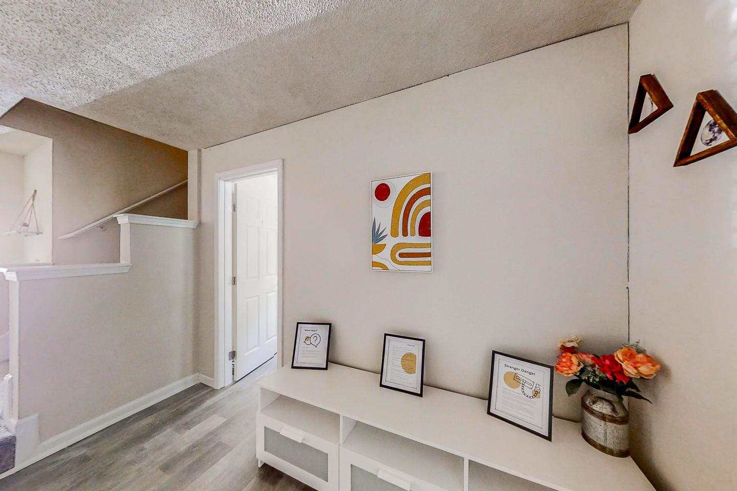 Common spaces including the kitchen